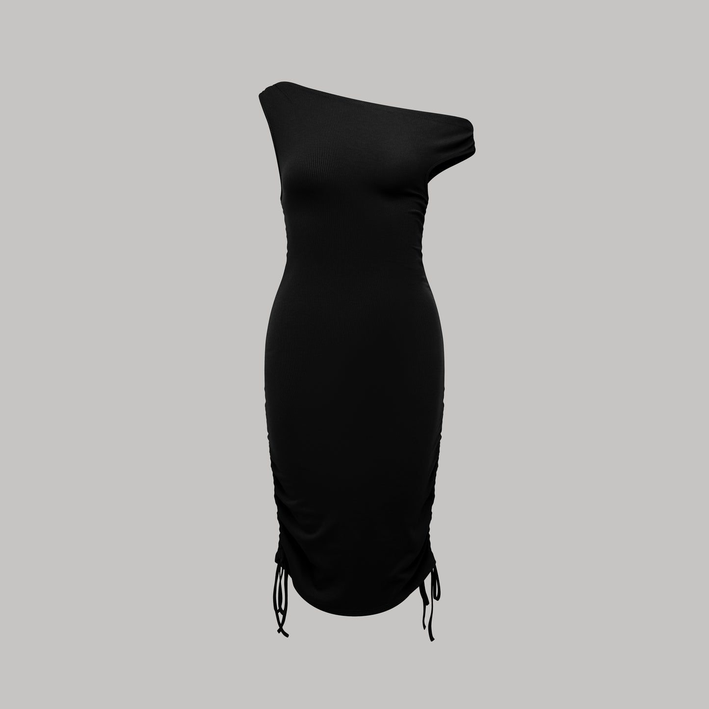 BlisSecret One Shoulder Rouched Mini Dress