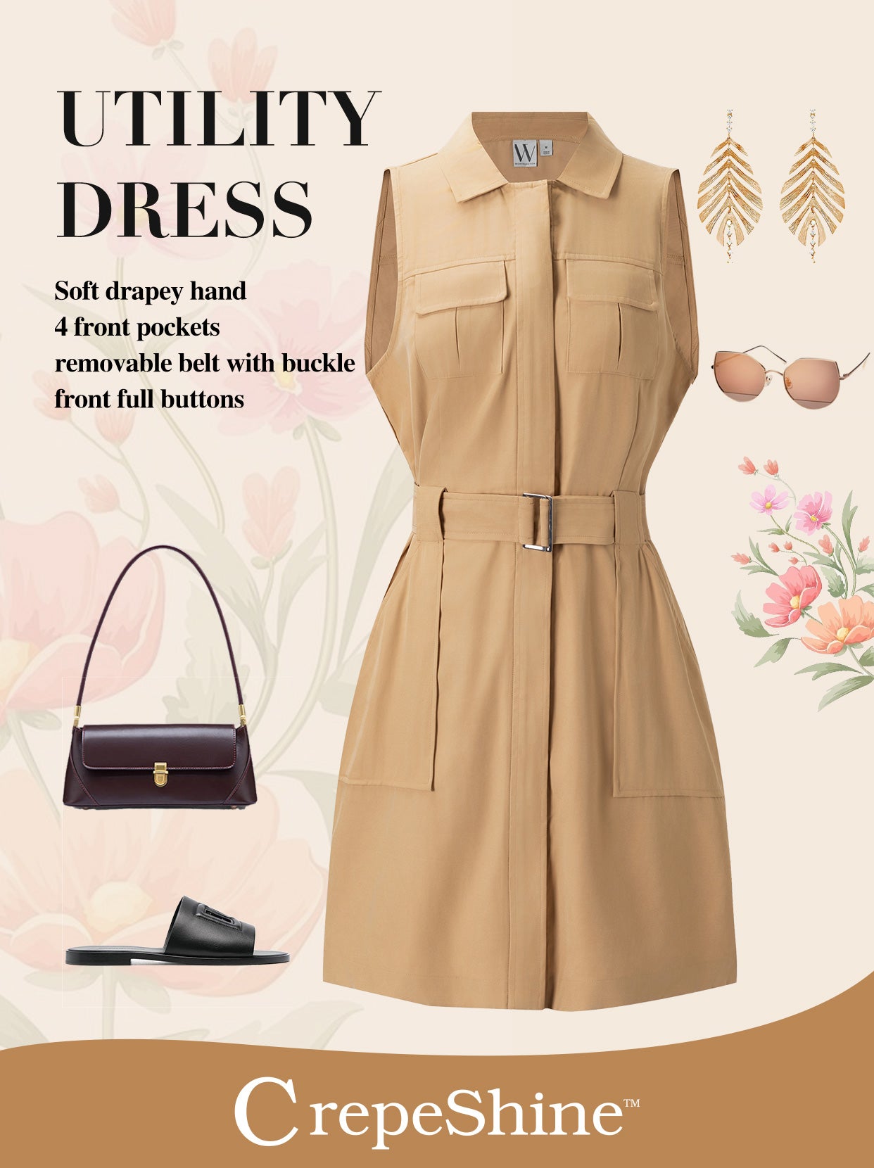 Gold Casual Dress