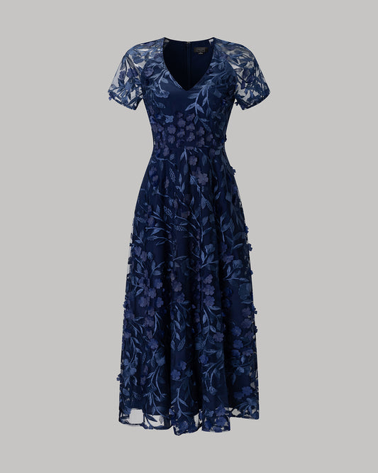CrepeShine MIDNIGHT NAVY Evening Dress