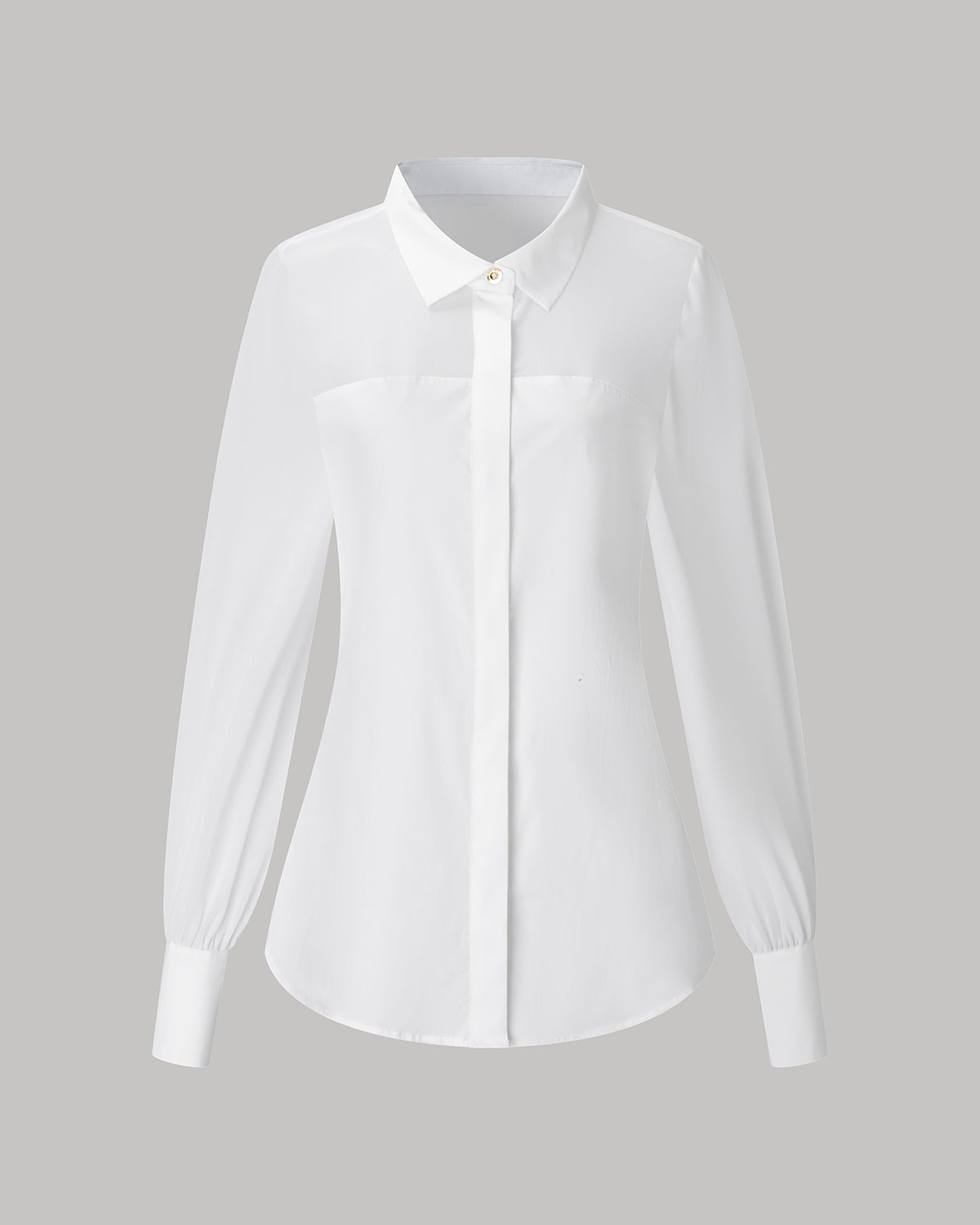 CrepeShine White Slim Shirting