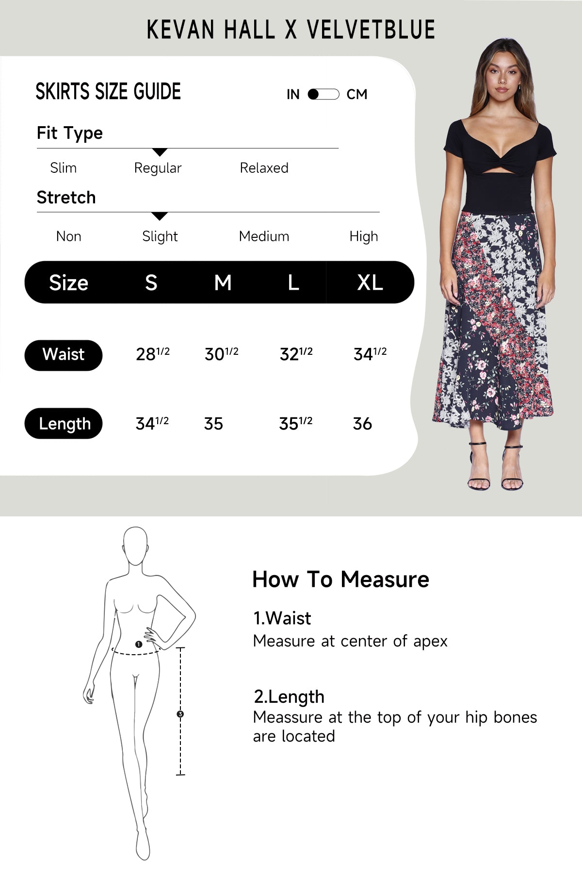 Kevan Hall X VelvetBlue Maxi Swirl Skirt