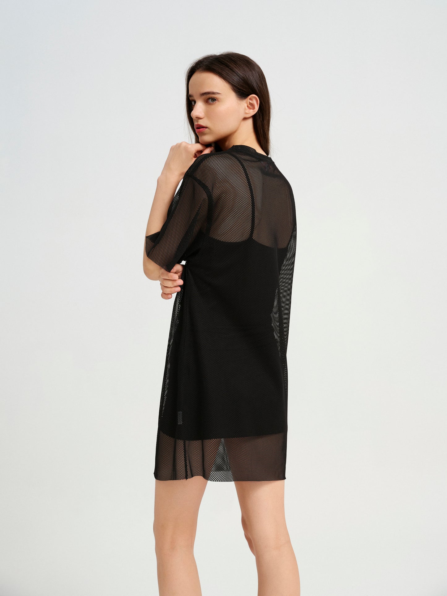 BlisSecret Oversize Mini T-Shirt Dress With Sequin Patch (2 pieces)