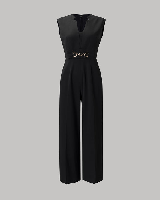 CrepeShine BLACK Jumpsuit
