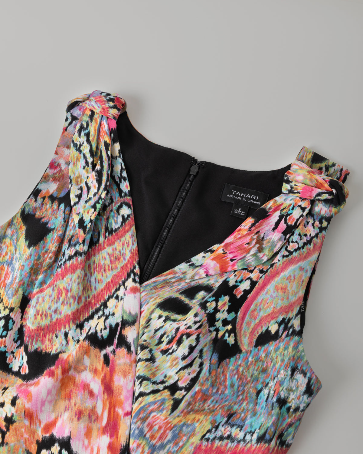 CrepeShine BLACK PINK PAISLEY Dress
