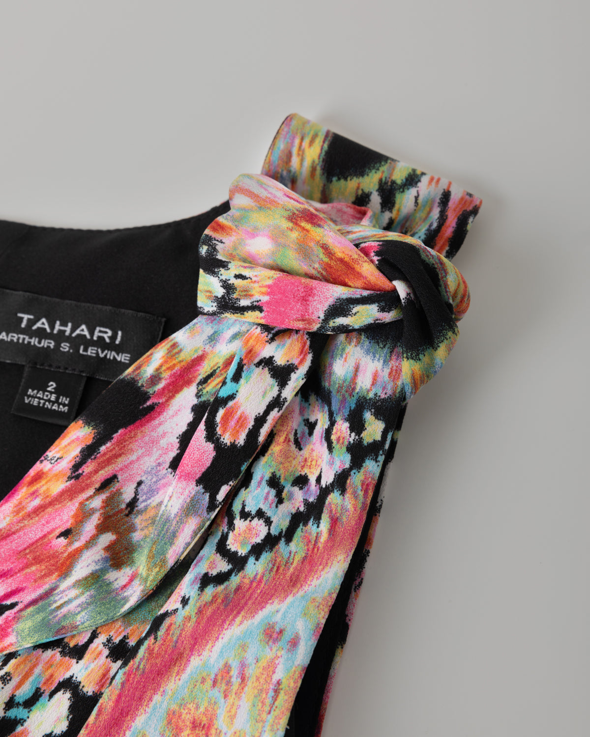 CrepeShine BLACK PINK PAISLEY Dress