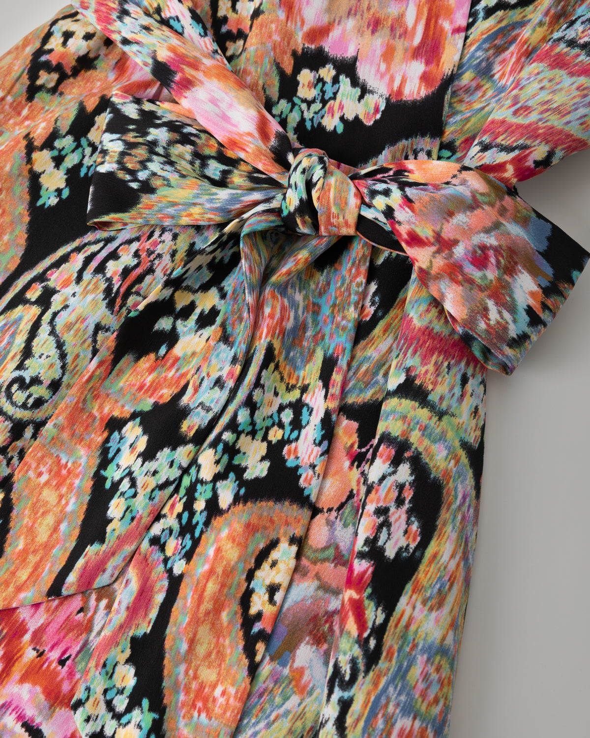 CrepeShine BLACK PINK PAISLEY Dress