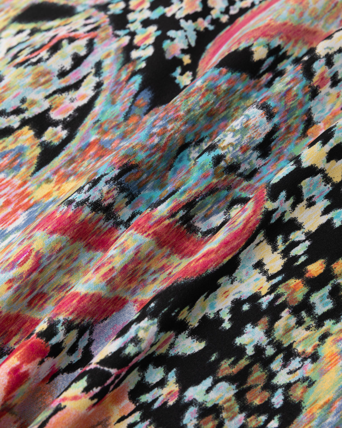 CrepeShine BLACK PINK PAISLEY Dress
