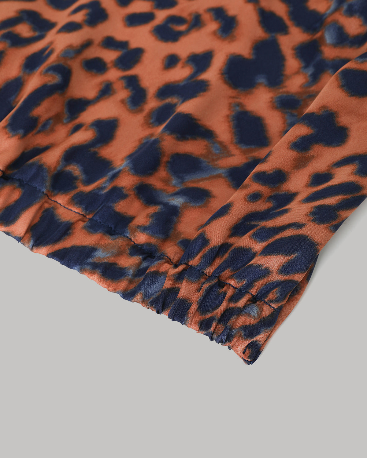 BlisSecret Leopard Print Cowl Neck Cropped Top With Pleated Padded Shoulder & Shorts