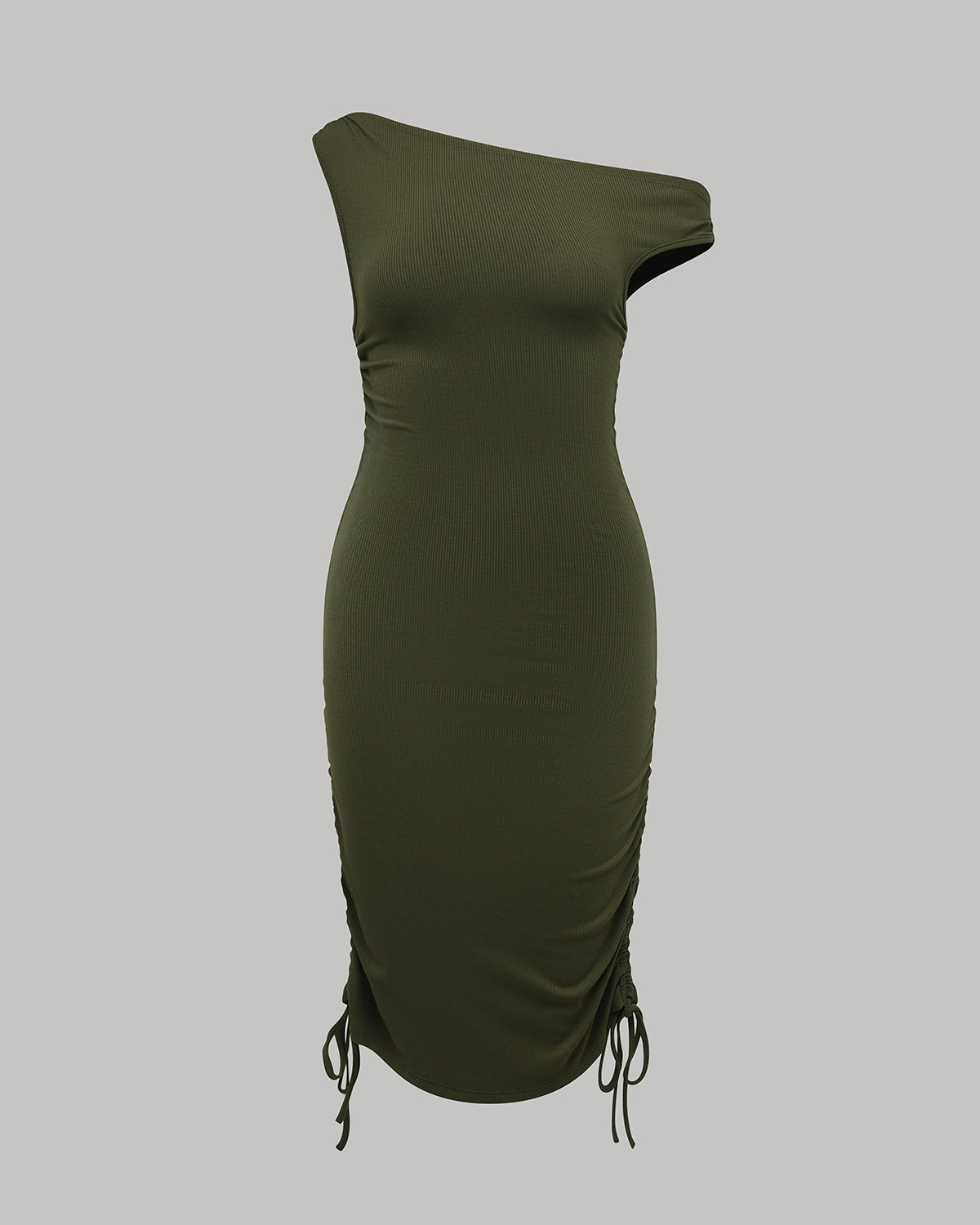 BlisSecret One Shoulder Rouched Mini Dress
