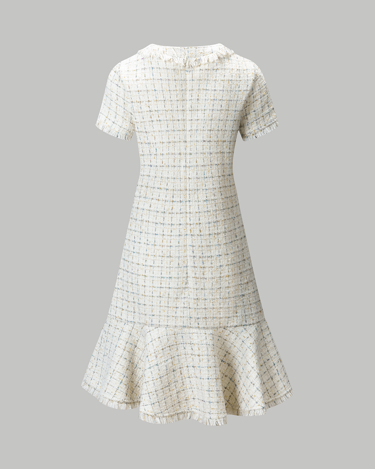 Kevan Hall X VelvetBlue Metallic Tweed Short Sleeve Mini Dress