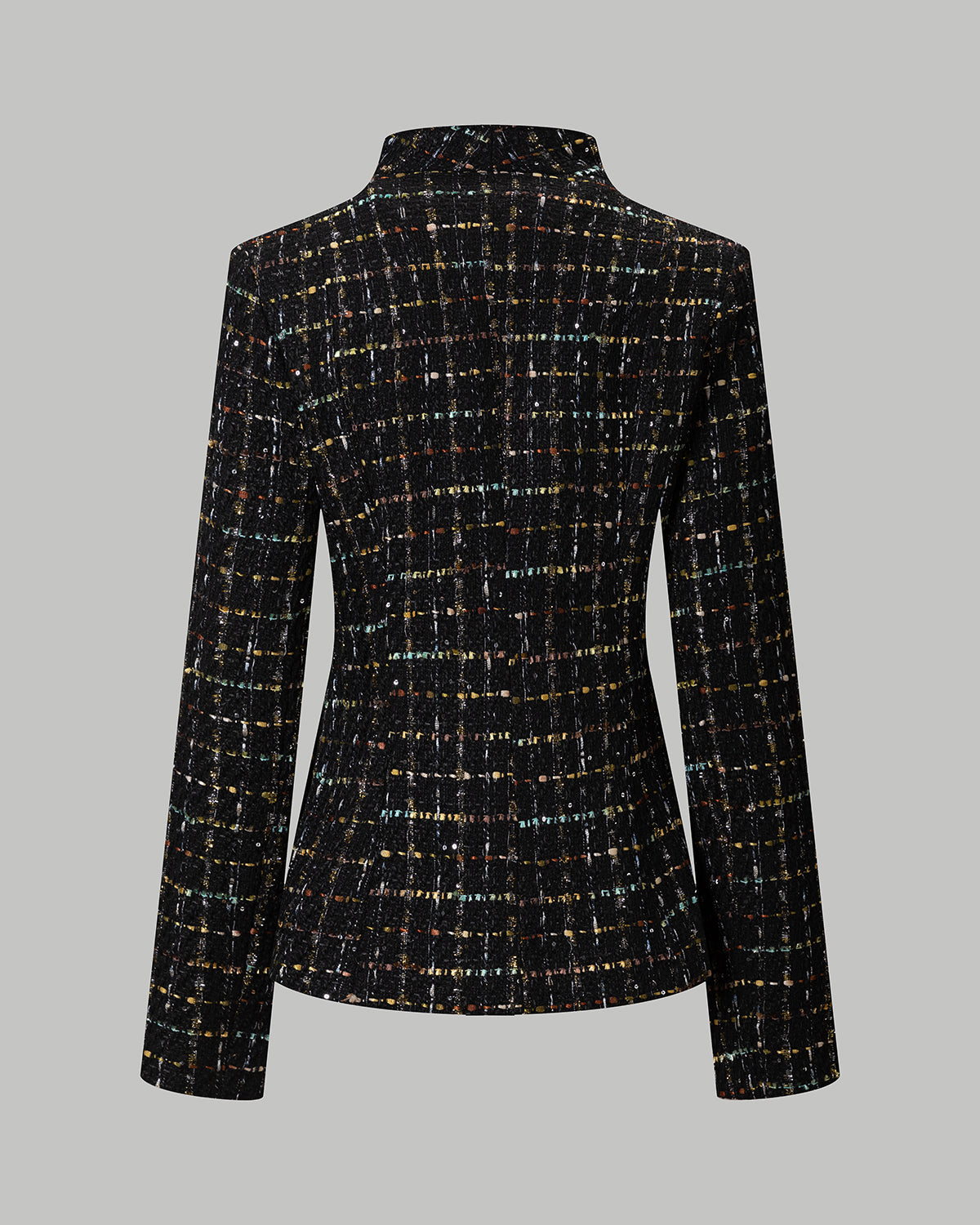 Kevan Hall X VelvetBlue -  Onyx Metallic Tweed Zip Front Jacket & A-Line Skirt