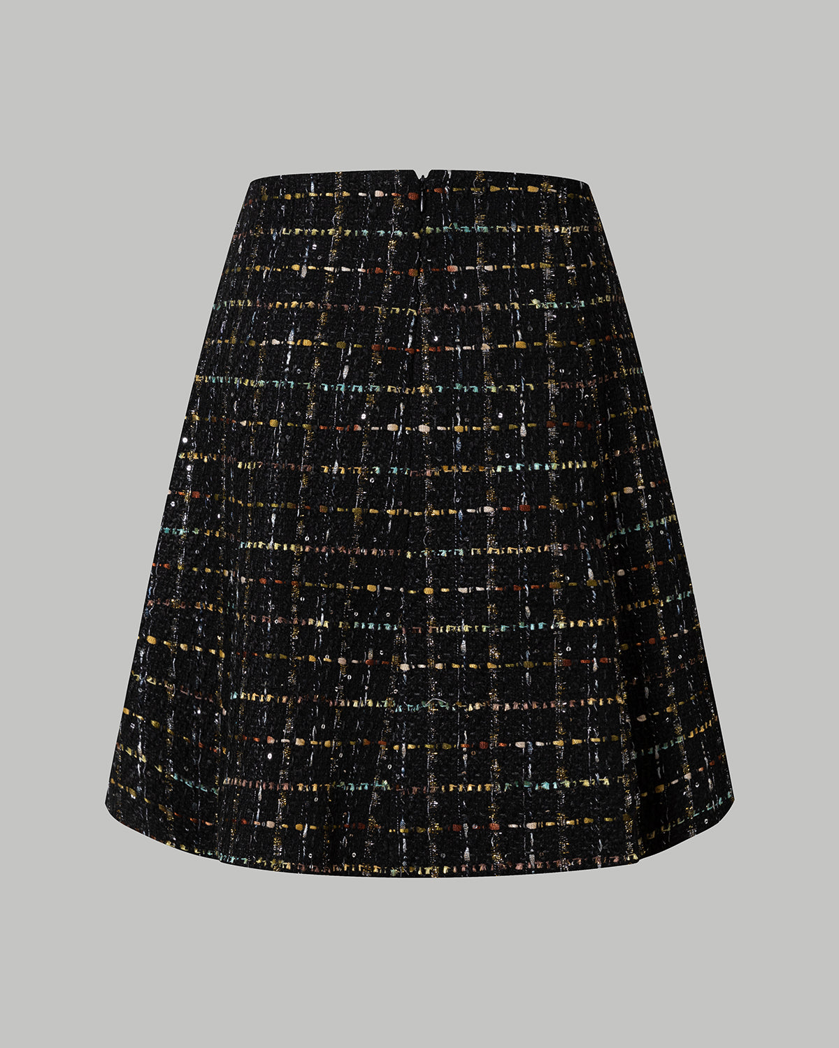 Kevan Hall X VelvetBlue -  Onyx Metallic Tweed Zip Front Jacket & A-Line Skirt