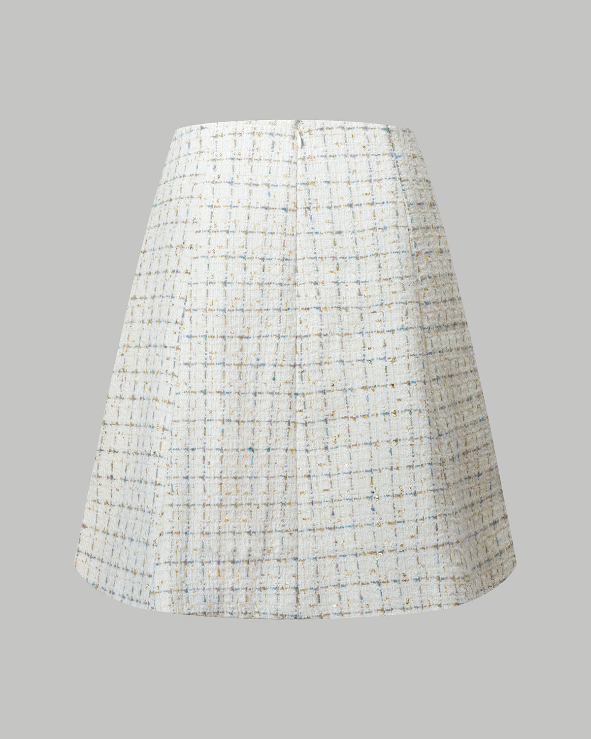 Kevan Hall X VelvetBlue - Winter White Metallic Tweed Zip Front Jacket & A-Line Skirt