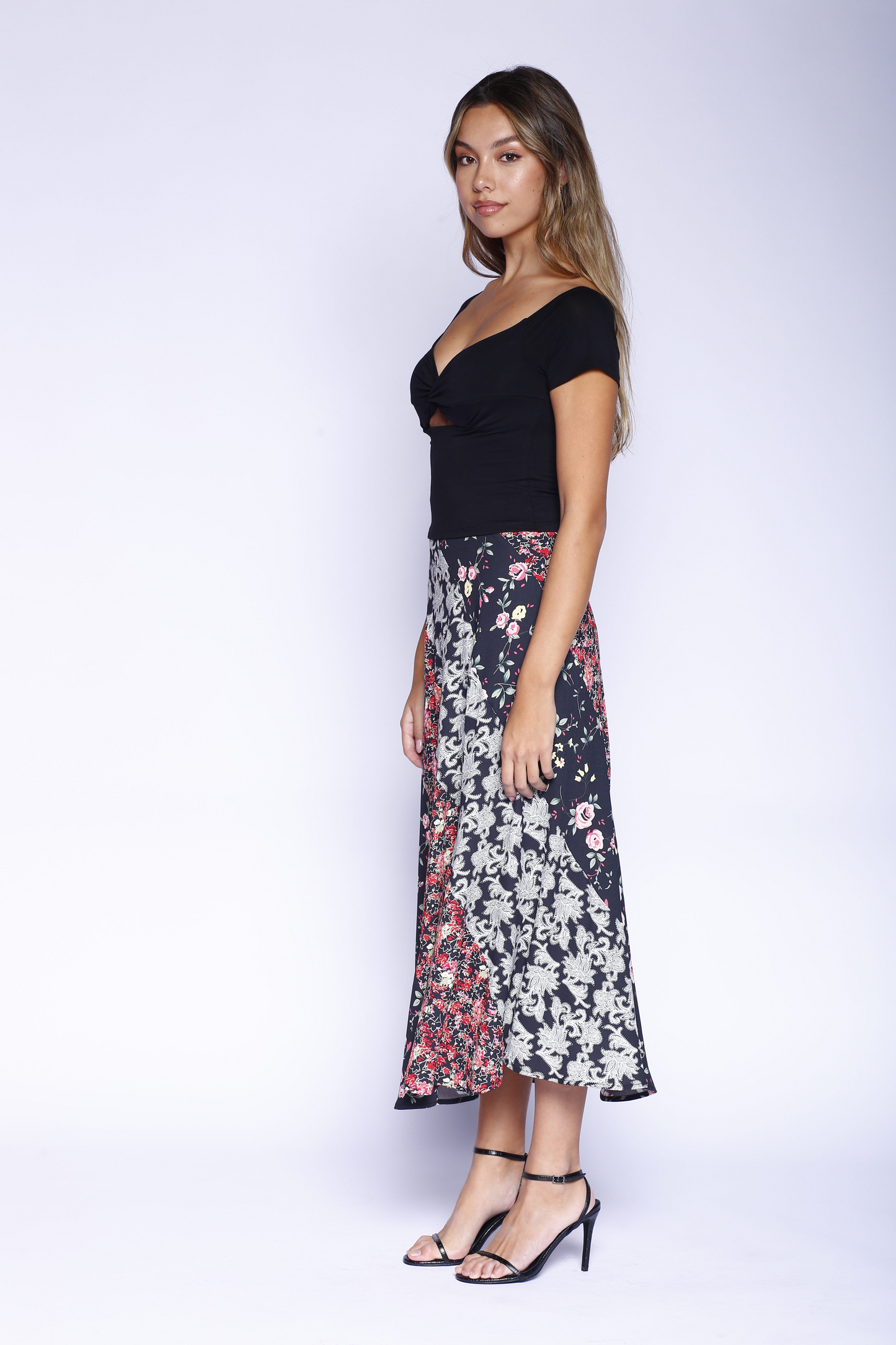 Kevan Hall X VelvetBlue Maxi Swirl Skirt