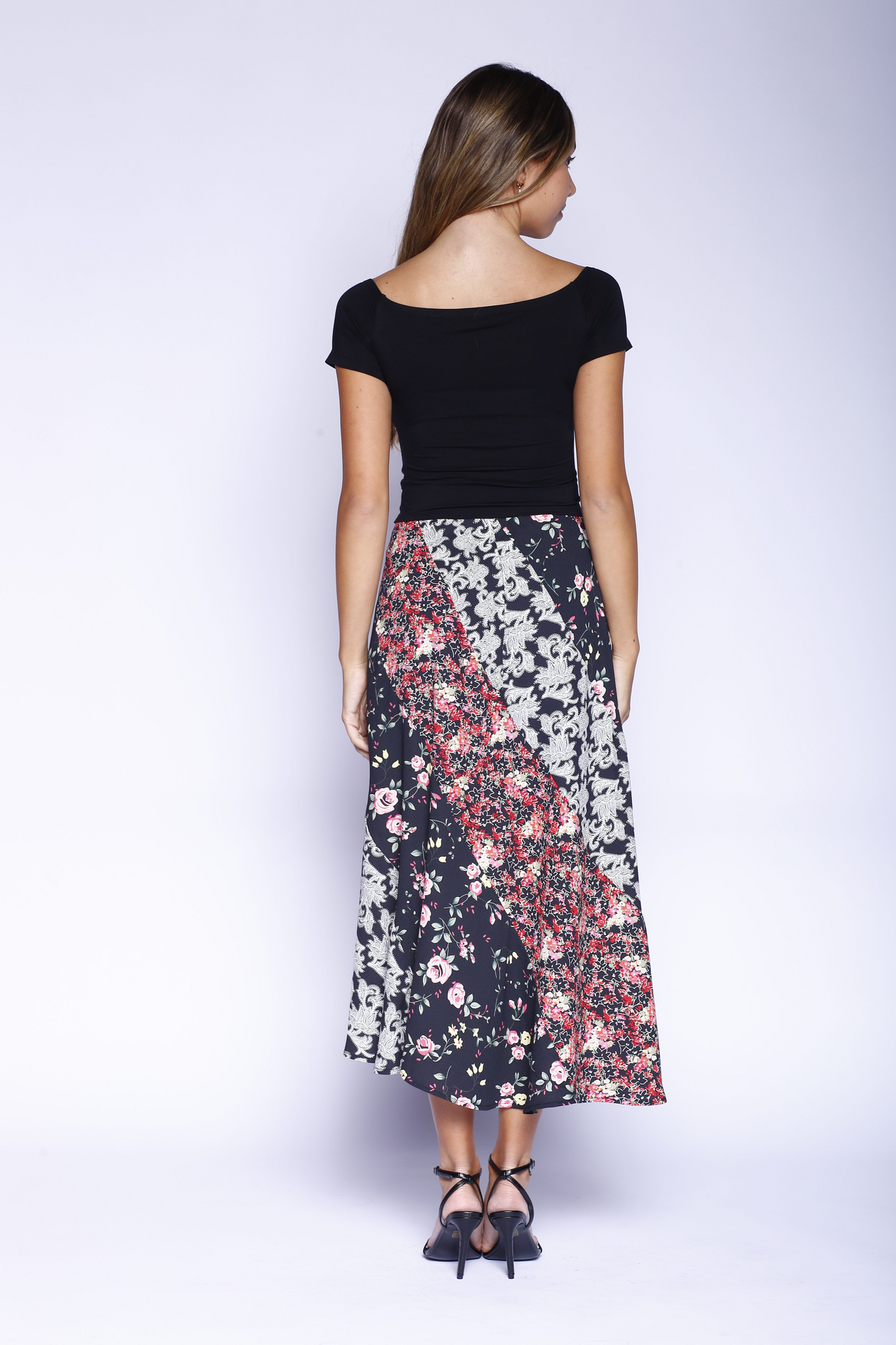 Kevan Hall X VelvetBlue Maxi Swirl Skirt