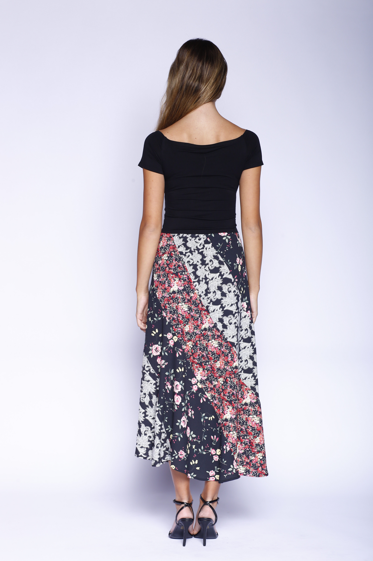 Kevan Hall X VelvetBlue Maxi Swirl Skirt