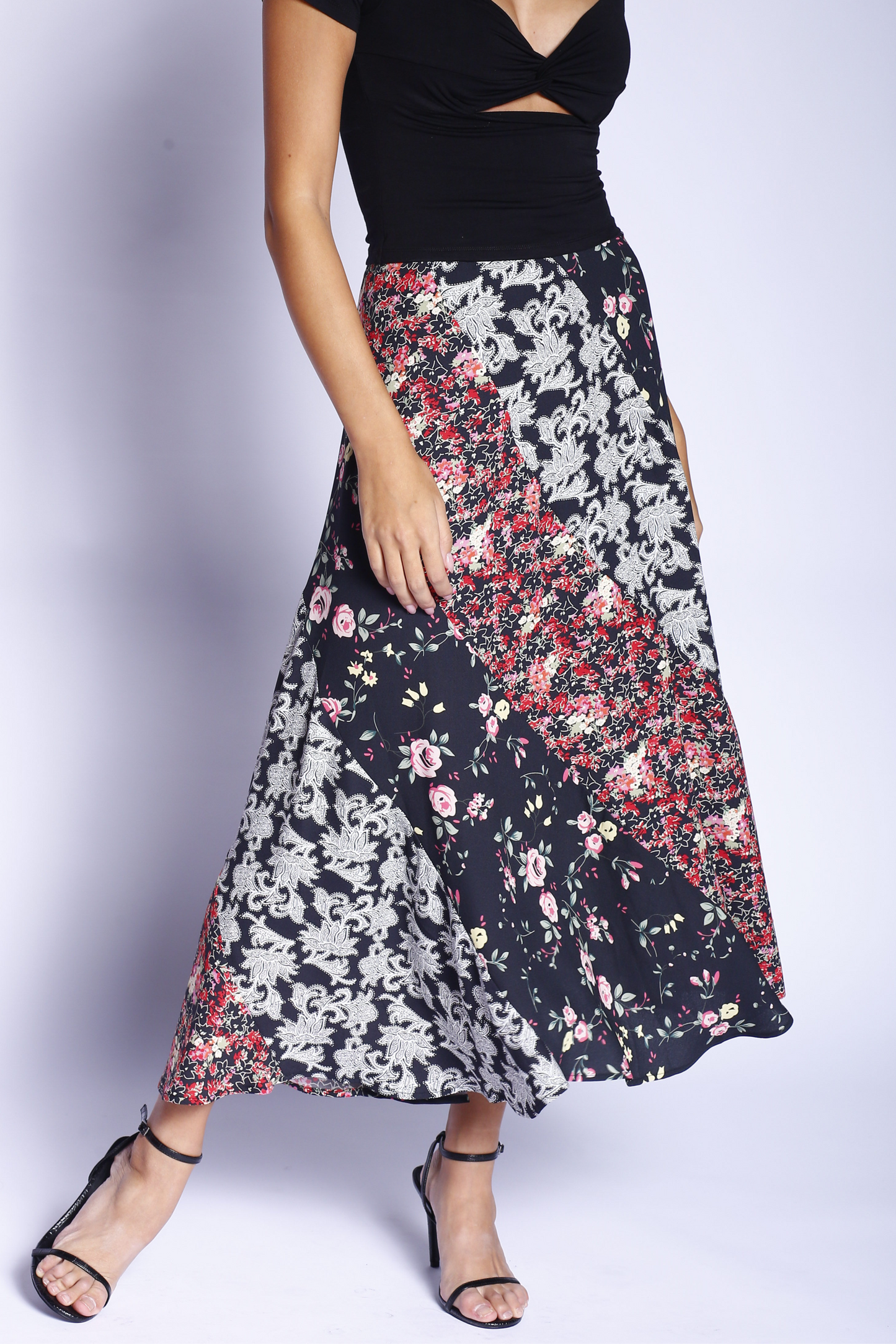 Kevan Hall X VelvetBlue Maxi Swirl Skirt