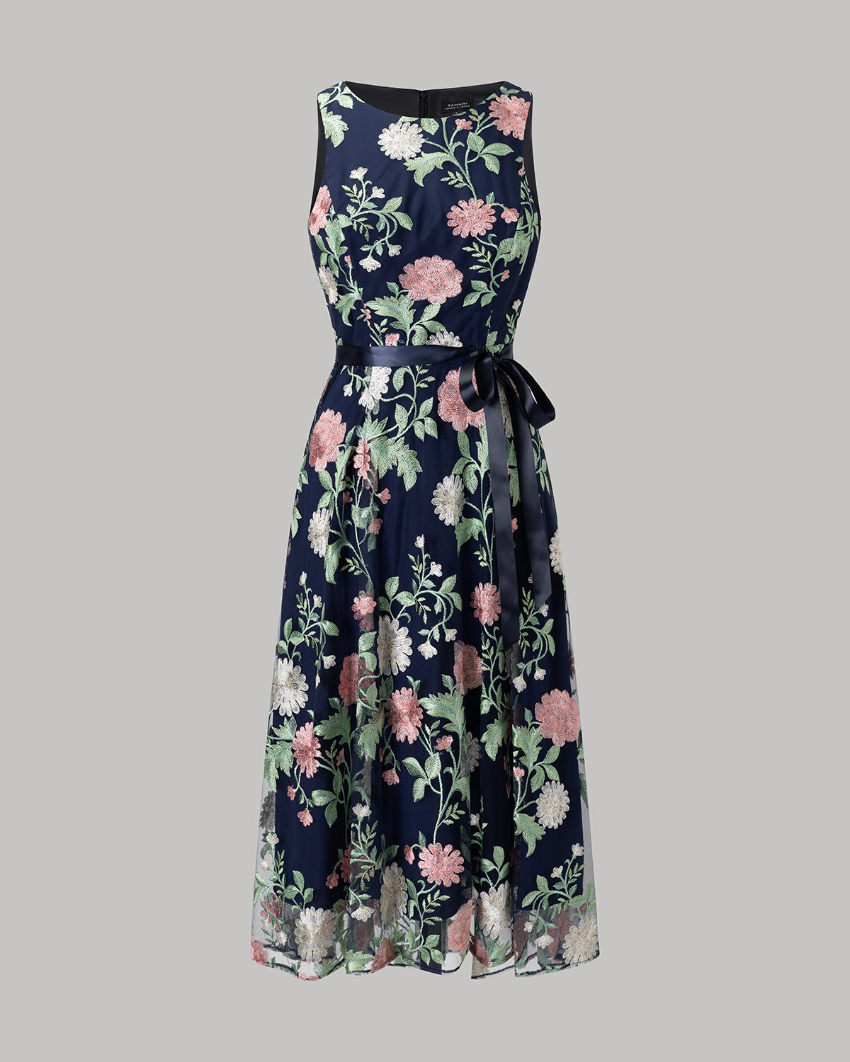 NAVY ROSE EMB Evening Dress