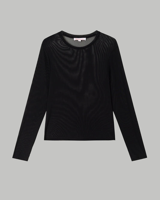 BlisSecret Fitted Power Mesh Jewel Neck Top