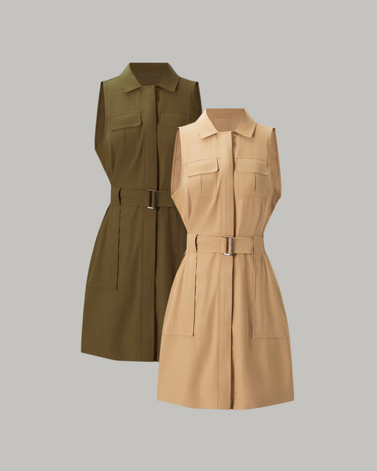 Daily Casual Dress with Belt