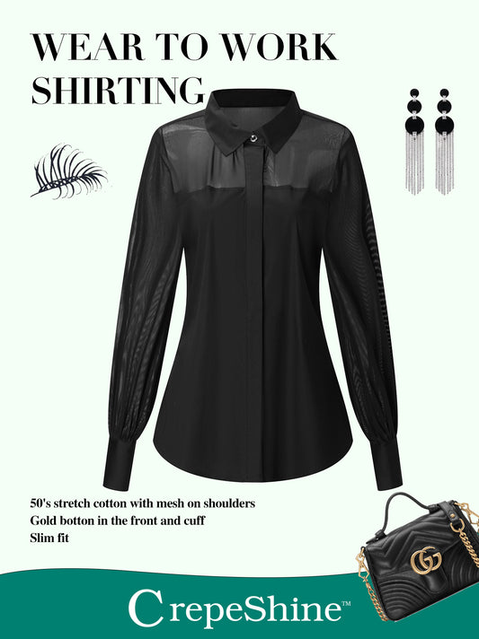 Black Slim Shirting