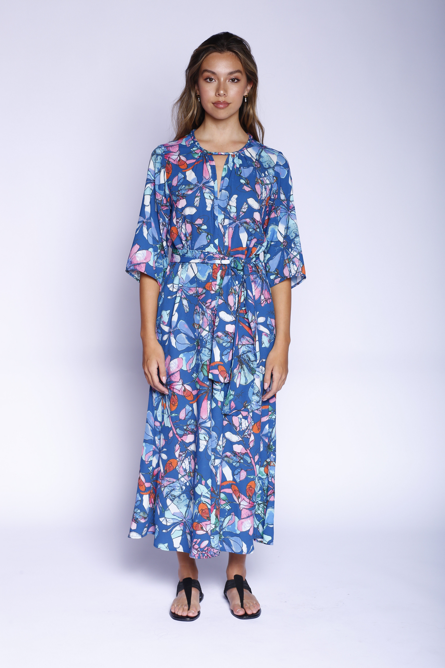 Kevan Hall X VelvetBlue Spirogragh Printed Jumpsuit