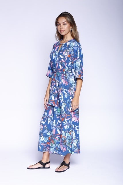 Kevan Hall X VelvetBlue Spirogragh Printed Jumpsuit