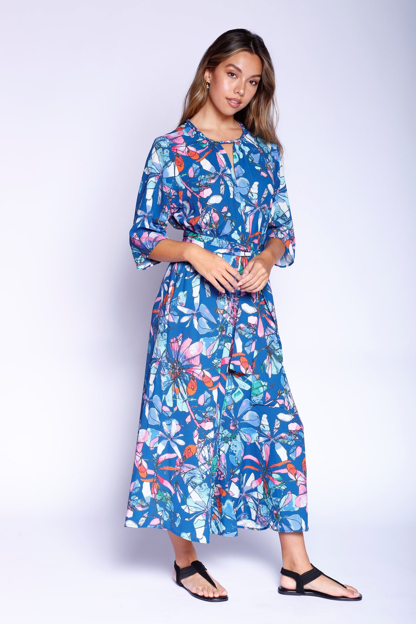 Kevan Hall X VelvetBlue Spirogragh Printed Jumpsuit