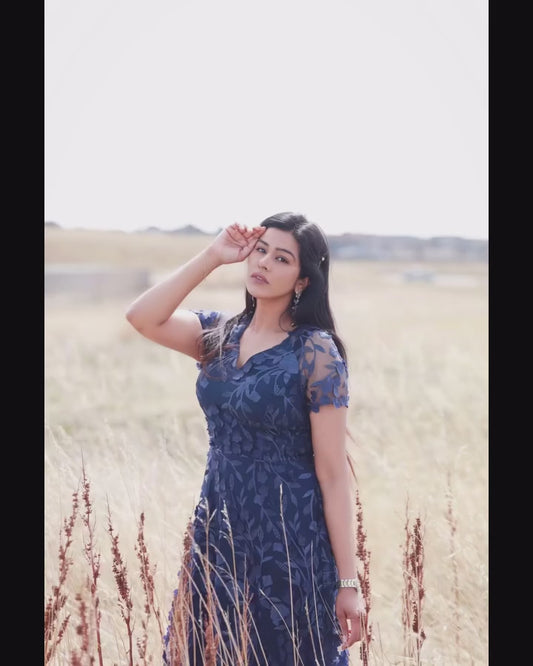 CrepeShine MIDNIGHT NAVY Evening Dress
